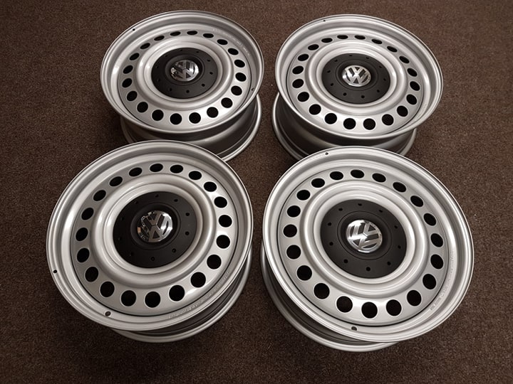 18" Steel Wheels, Tyres with VW Centres and Bolts VW T5 T6 - Tamar...